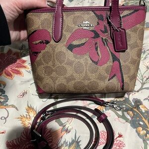 Coach Mini City Tote with Pink Bows